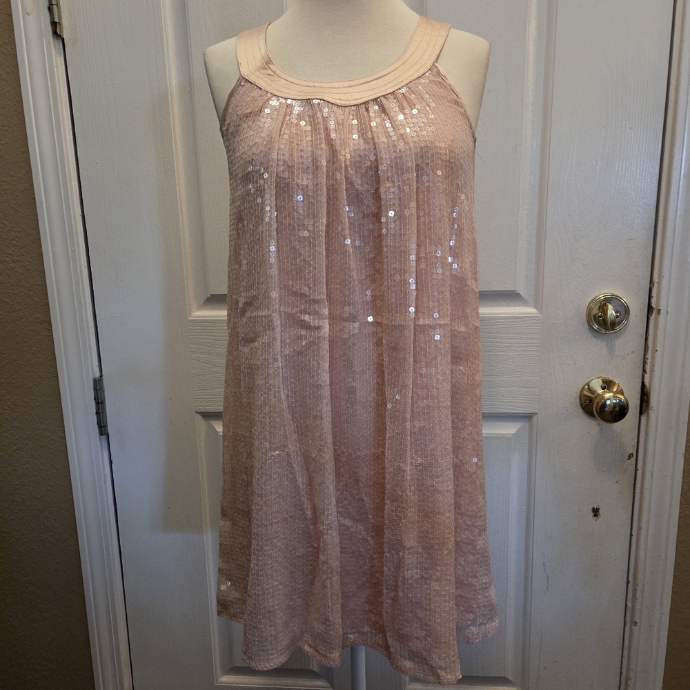 Betsey Johnson Pink Sequins Dress Sequin Sleeveless Sexy Party Formal Size 0 Y2k - Picture 2 of 11